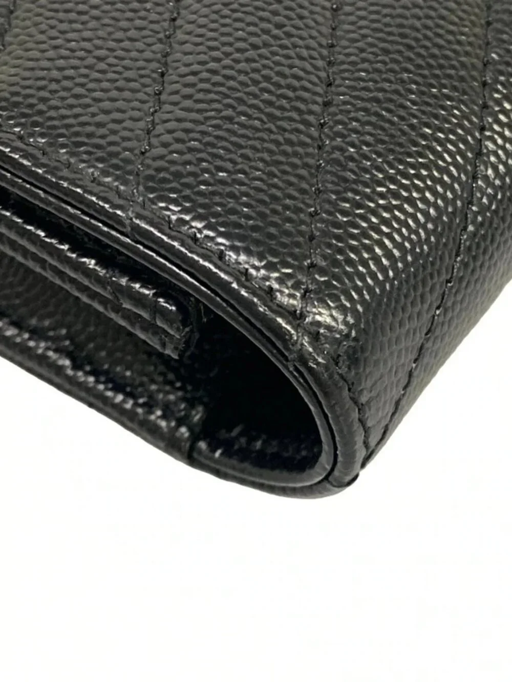 SAINT LAURENT PARIS Monogram Saint Laurent Envelope 393953 Black Leather - Picture 8 of 12